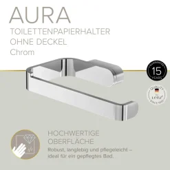 Toilettenpapierhalter 'Aura' wandhängend verchromt