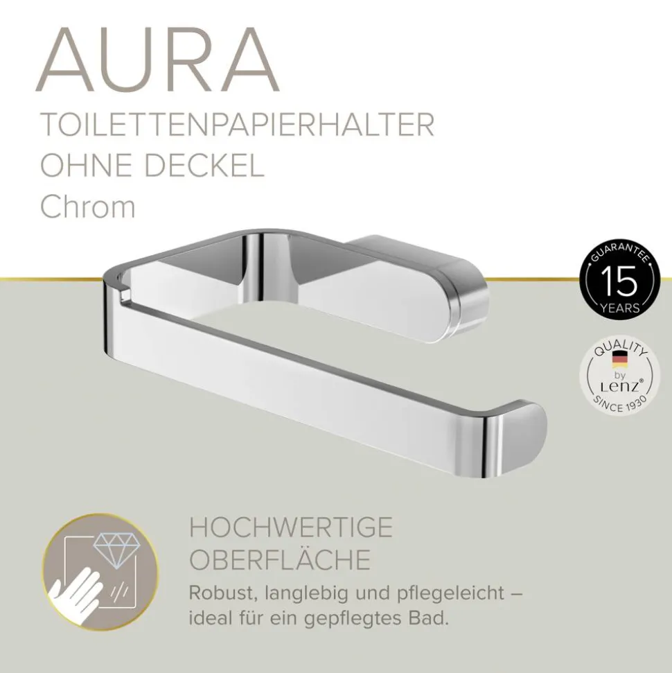 Toilettenpapierhalter 'Aura' wandhängend verchromt