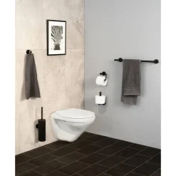 Toilettenpapierhalter 'Bosio' Edelstahl schwarz