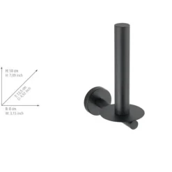 Toilettenpapierhalter 'Bosio' Edelstahl schwarz
