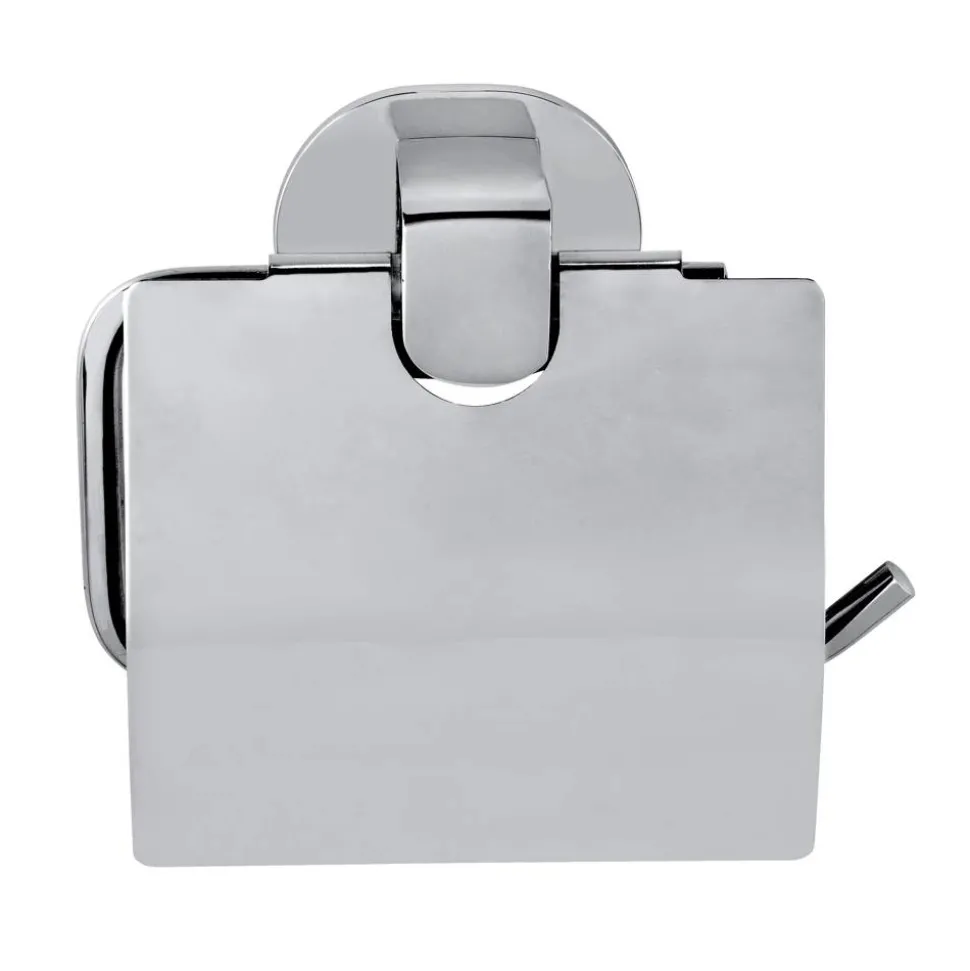 Toilettenpapierhalter 'Maribor' Zinkdruckguss chromfarben mit Deckel