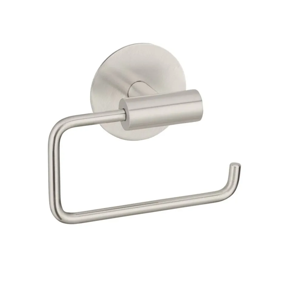 Toilettenpapierhalter 'Meleto' Edelstahl matt 13,5 x 5,5 x 11 cm, Klebemontage