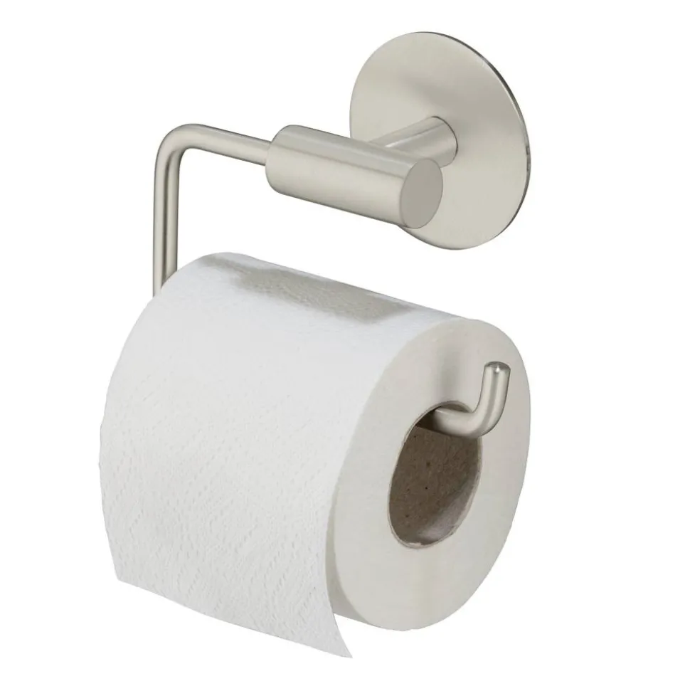 Toilettenpapierhalter 'Meleto' Edelstahl matt 13,5 x 5,5 x 11 cm, Klebemontage