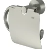 Toilettenpapierhalter mit Deckel 'Scala' wandhängend nickelfarben