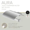 Toilettenpapierhalter mit Deckel 'Aura' wandhängend verchromt