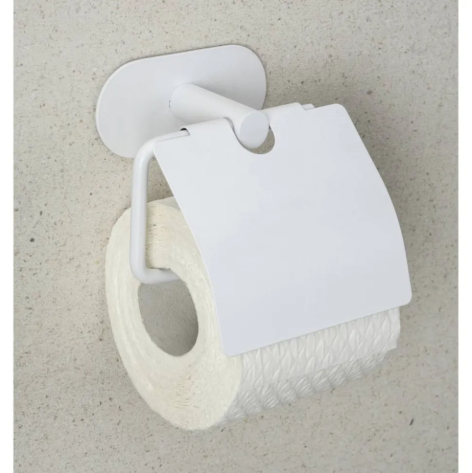Toilettenpapierhalter 'Orea' Edelstahl weiß