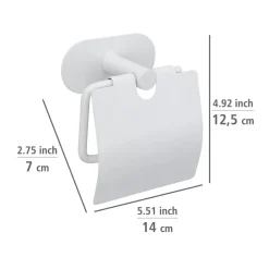 Toilettenpapierhalter 'Orea' Edelstahl weiß