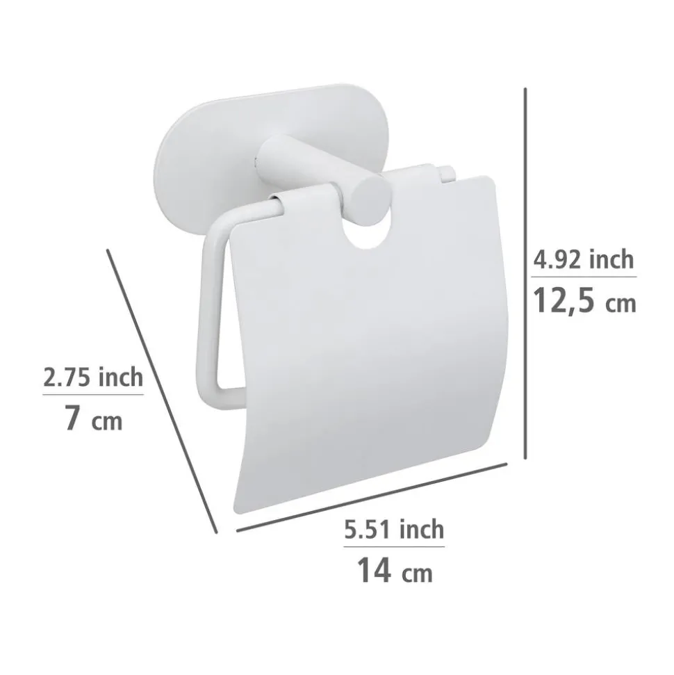 Toilettenpapierhalter 'Orea' Edelstahl weiß