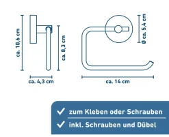 Toilettenpapierhalter 'Paris' chromfarben