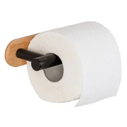 Toilettenpapierhalter 'Turbo-Loc Orea Bamboo' schwarz/bambus