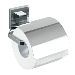 Toilettenpapierhalter 'Vacuum-Loc Quadro' Edelstahl, mit Deckel