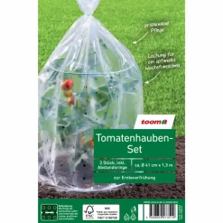 Tomatenhauben-Set transparent Ø 0,41 x 1,3 m, 3 Stück