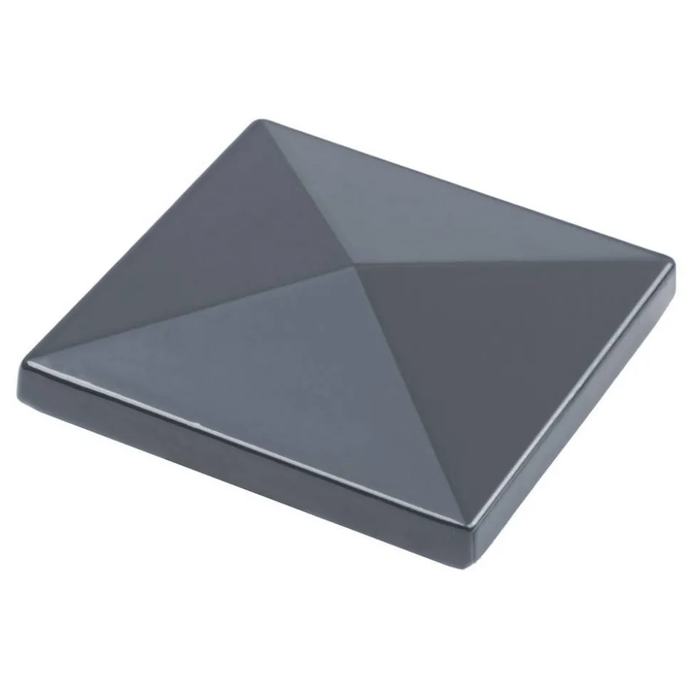 Torpfostenkappe Aluminium anthrazitgrau 80 x 80 mm