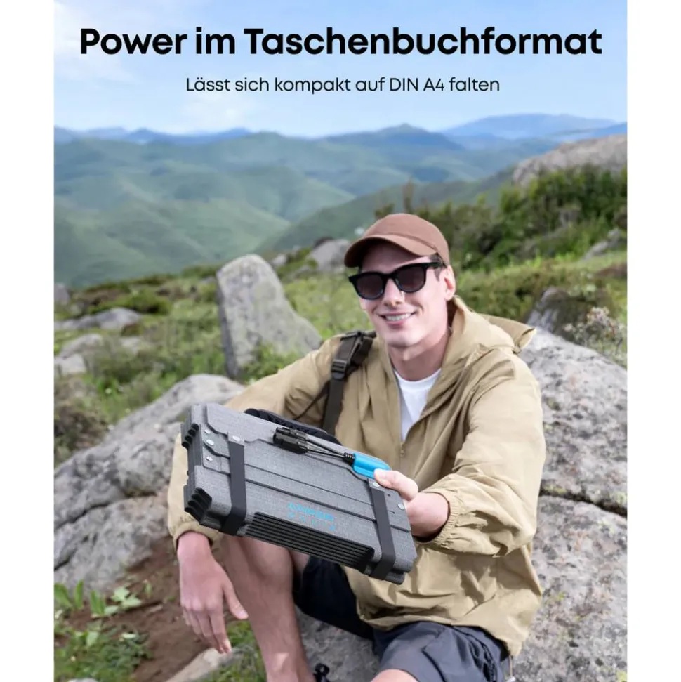 Tragbares Solarpanel 'PS100X' 100 W bifazial