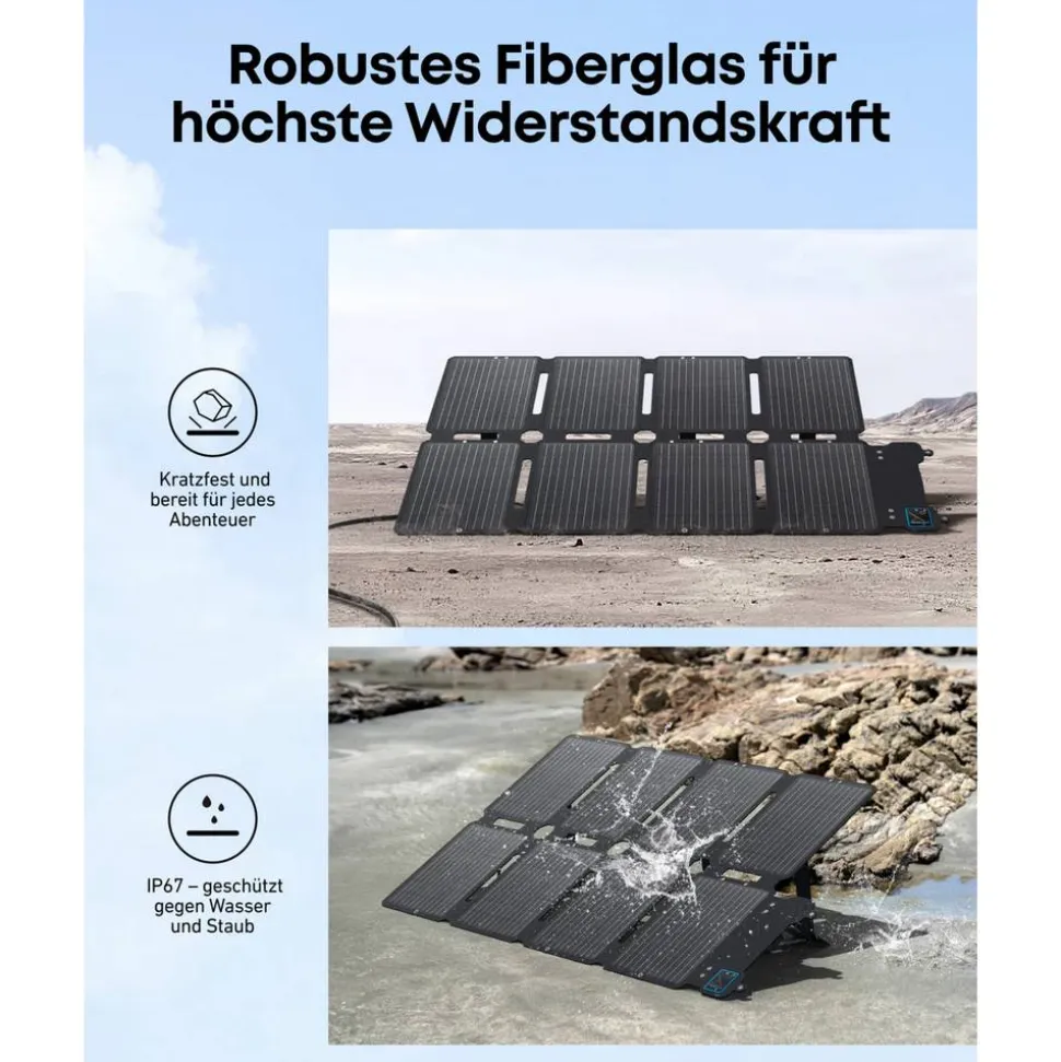 Tragbares Solarpanel 'PS100X' 100 W bifazial