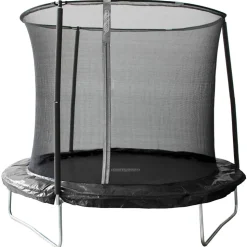 Trampolin Stahl schwarz Sicherheitsnetz Ø 244 x 205 cm