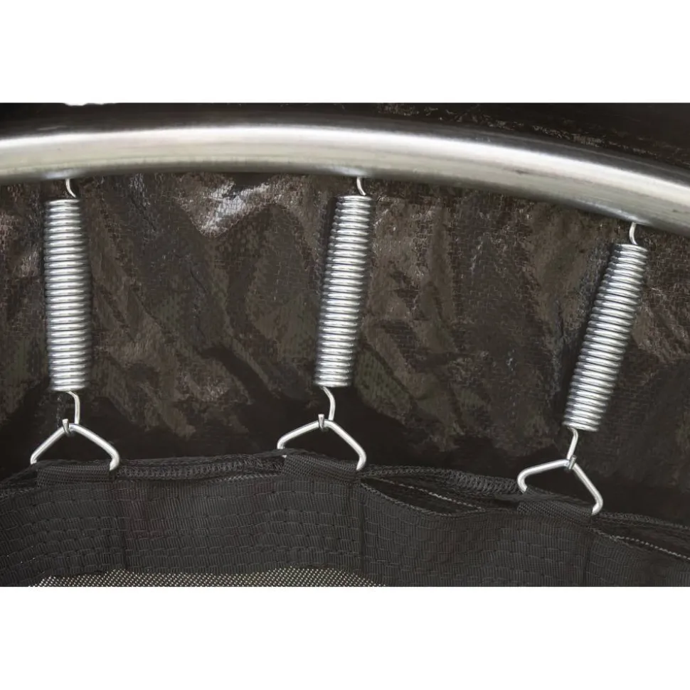 Trampolin Stahl schwarz Sicherheitsnetz Ø 244 x 205 cm