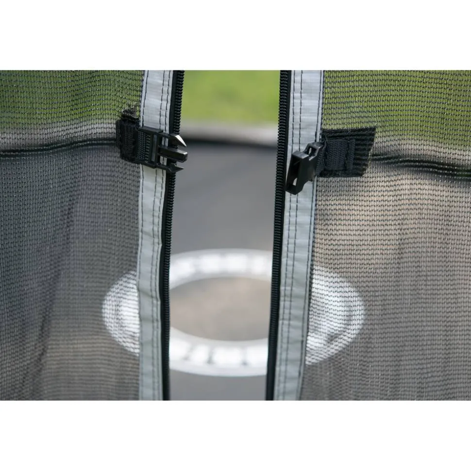 Trampolin Stahl schwarz Sicherheitsnetz Ø 244 x 205 cm