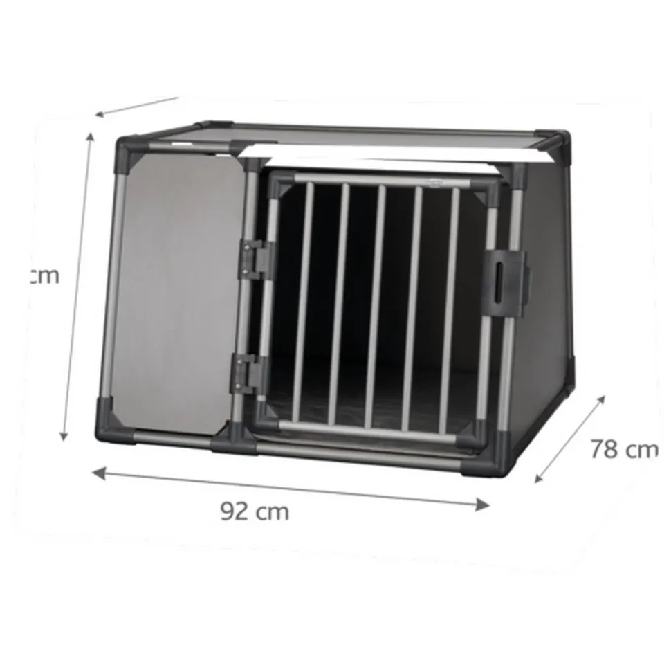 Transportbox L Aluminium graphitfarben 92 x 64 x 78 cm