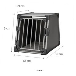 Transportbox M-L Aluminium graphitfarben 61 x 65 x 86 cm