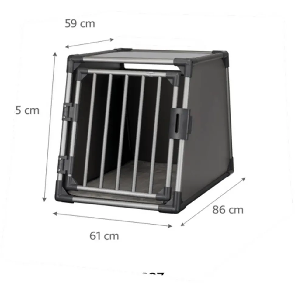 Transportbox M-L Aluminium graphitfarben 61 x 65 x 86 cm