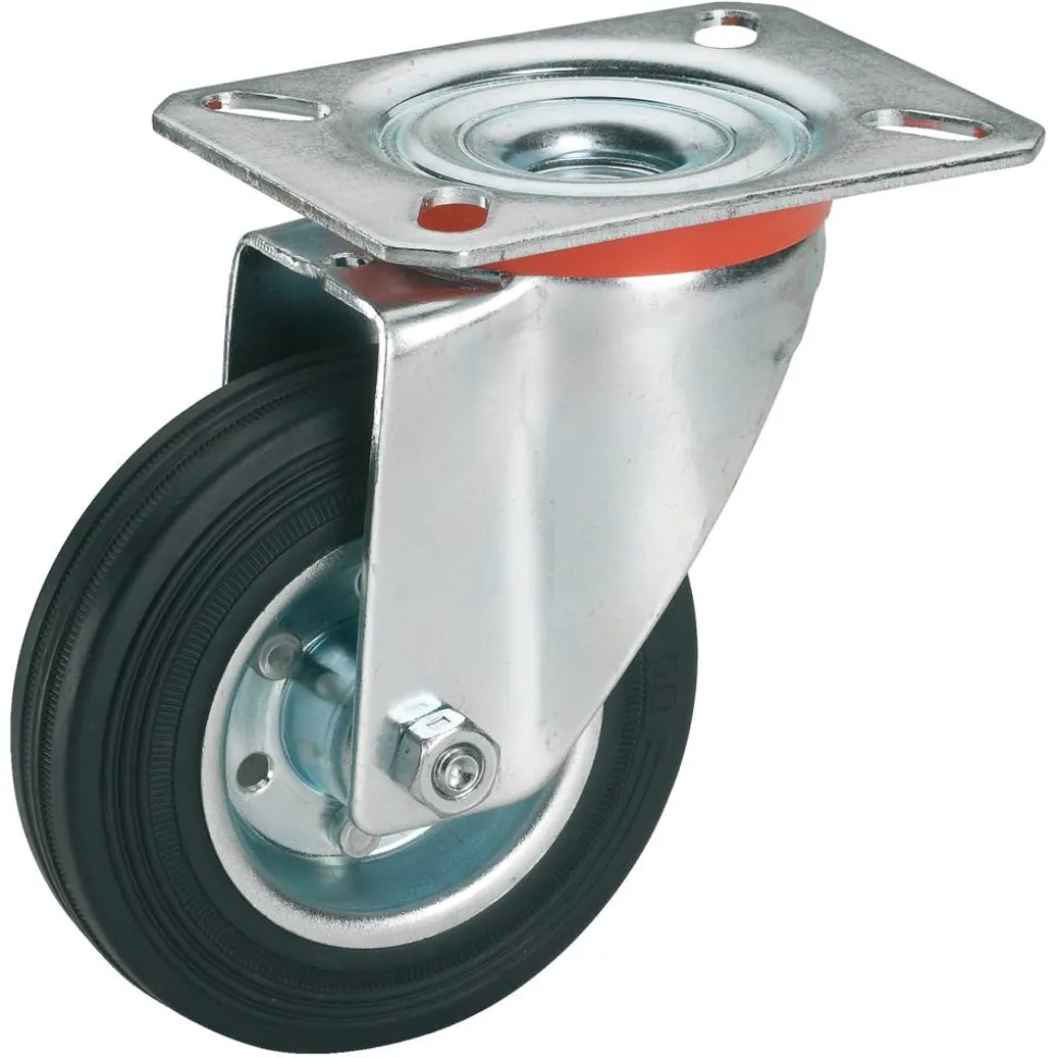 Transportgeräte-Lenkrolle mit Platte 125 mm