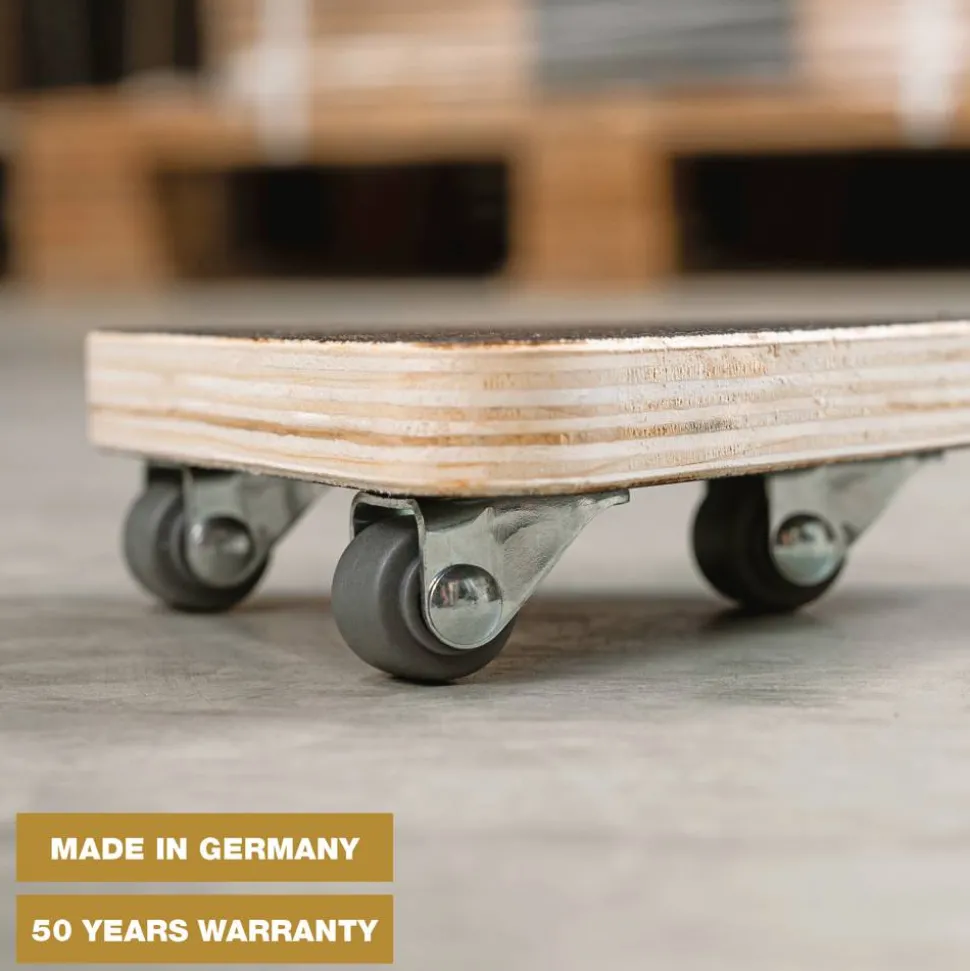 Transporthilfe 'MM1313' holzfarben/schwarz 14 x 14 x 4,3 cm, 100 kg