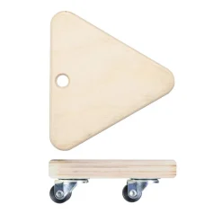 Transporthilfe 'MM1158' holzfarben 13,4 x 13,4 x 4,3 cm, 100 kg