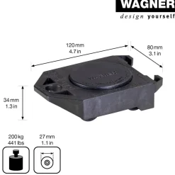 Transporthilfe 'Rolly MM 3111' Kunststoff schwarz 7,9 x 11,7 cm