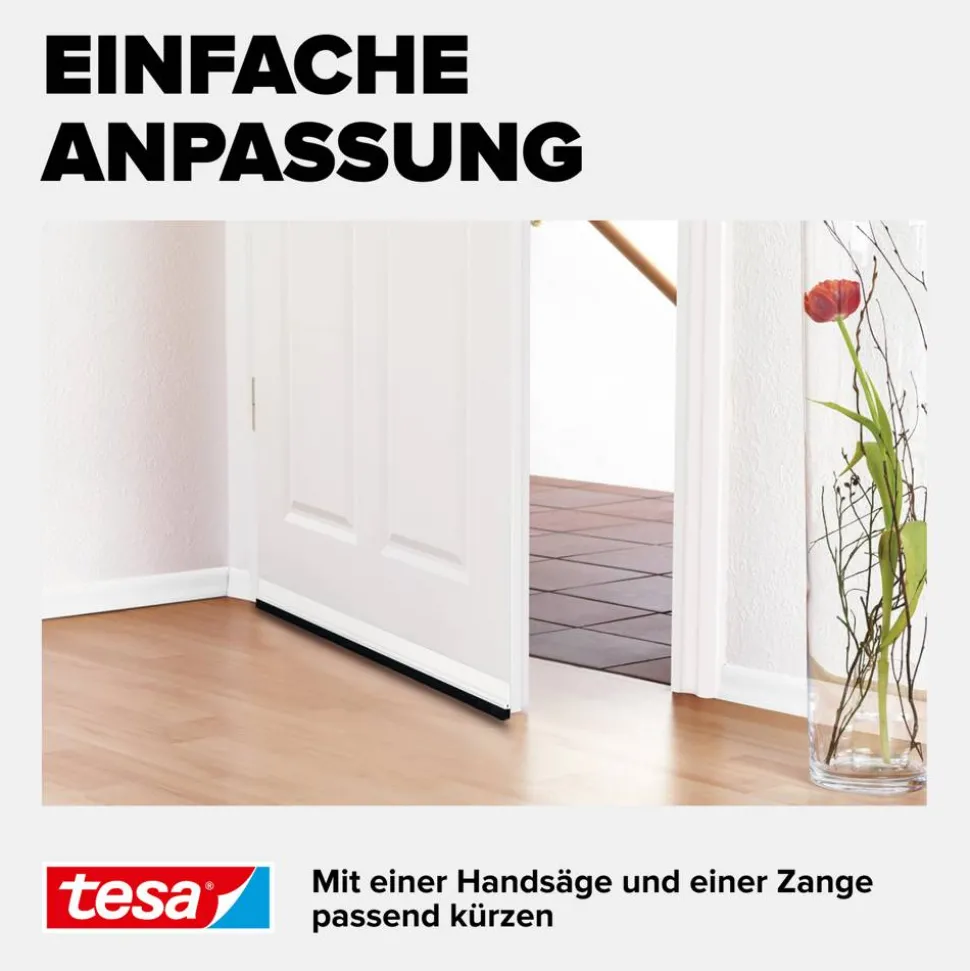 Türdichtschiene 'Insulation' für unebene Böden transparent 100 x 3,7 cm