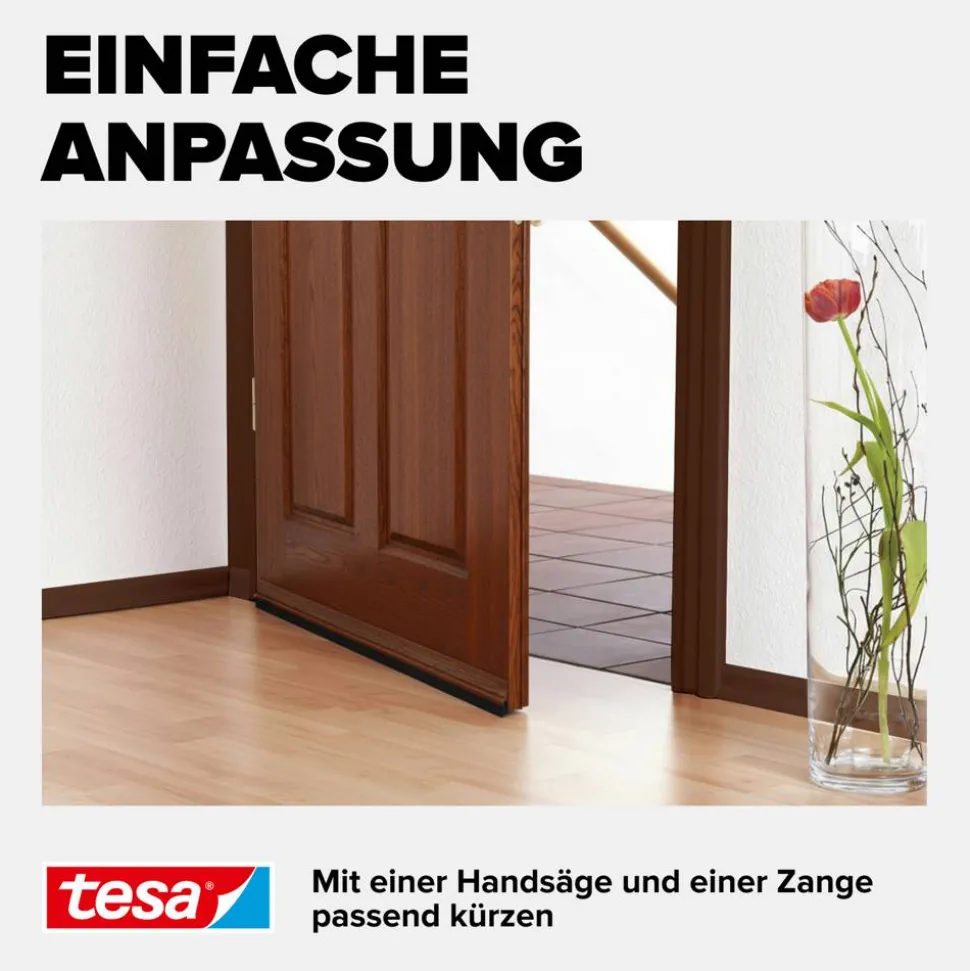 Türdichtschiene 'Insulation' für unebene Böden braun 100 x 3,7 cm