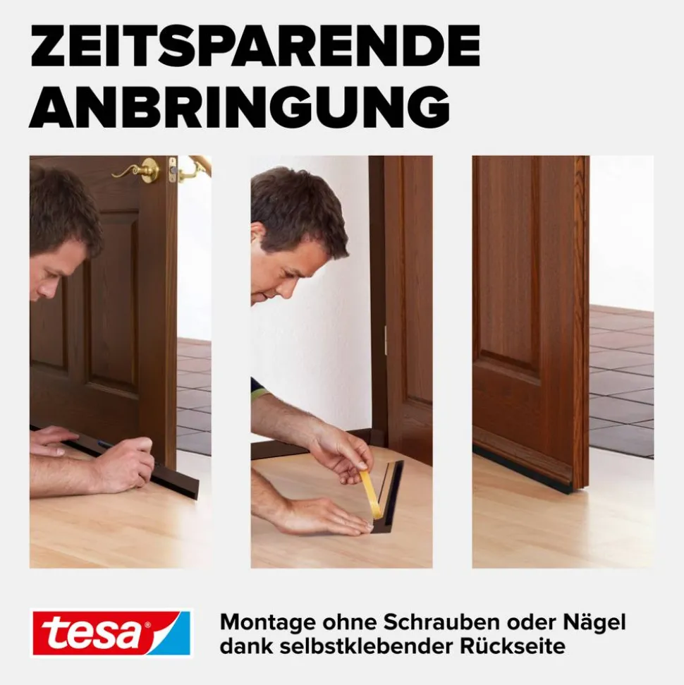 Türdichtschiene 'Insulation' für unebene Böden braun 100 x 3,7 cm