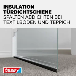 Türdichtschiene 'Insulation' für Textilböden transparent 100 x 4,3 cm