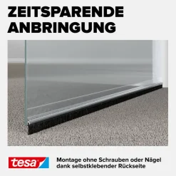 Türdichtschiene 'Insulation' für Textilböden transparent 100 x 4,3 cm