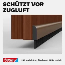 Türdichtschiene 'Insulation' für unebene Böden braun 100 x 4 cm