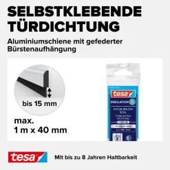 Türdichtschiene 'Insulation' für unebene Böden Alu 100 x 4 cm