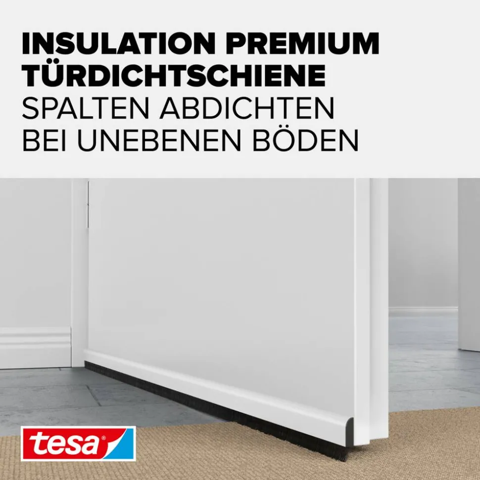 Türdichtschiene 'Insulation' für unebene Böden weiß 100 x 4 cm