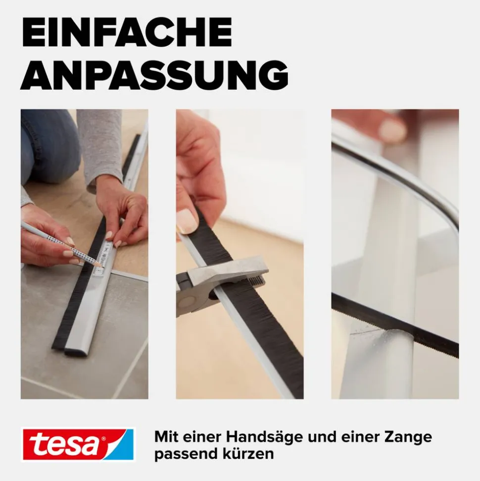 Türdichtschiene 'Insulation' für unebene Böden weiß 100 x 4 cm