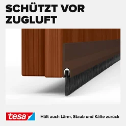 Türdichtschiene 'Insulation' für Textilböden braun 100 x 4,3 cm