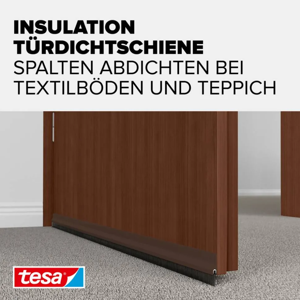Türdichtschiene 'Insulation' für Textilböden braun 100 x 4,3 cm