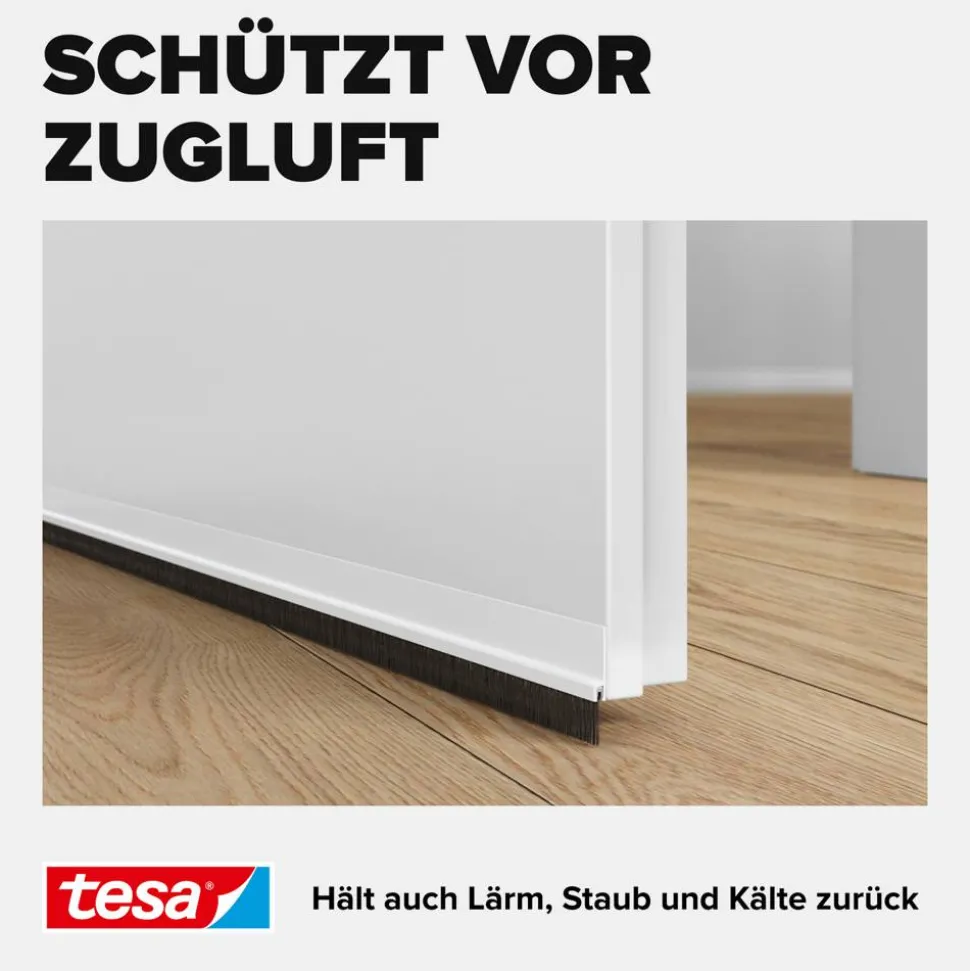 Türdichtschiene 'Insulation' für unebene Böden weiß 100 x 3,7 cm