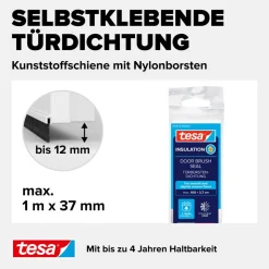 Türdichtschiene 'Insulation' für unebene Böden weiß 100 x 3,7 cm