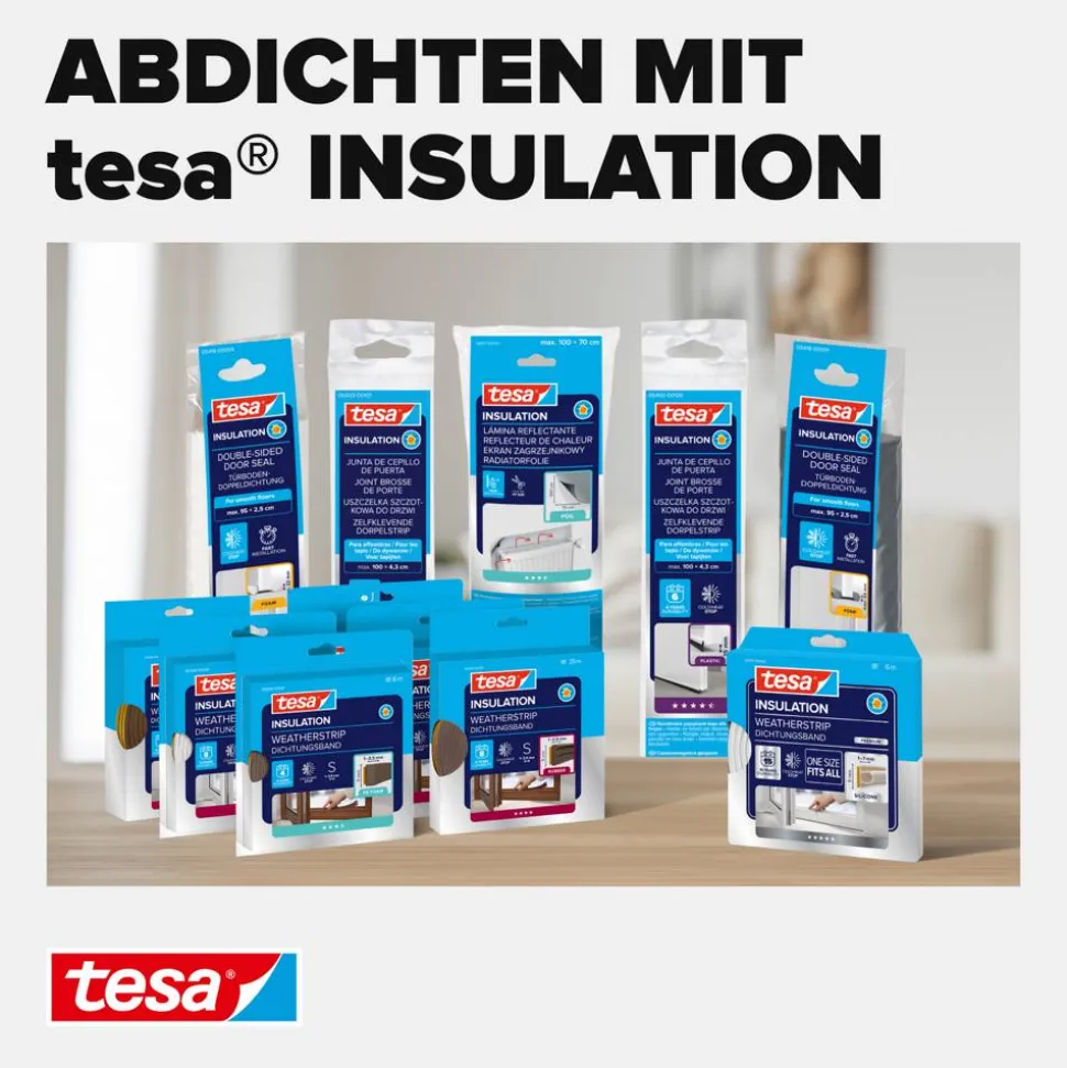 Türdichtschiene 'Insulation' für unebene Böden weiß 100 x 3,7 cm