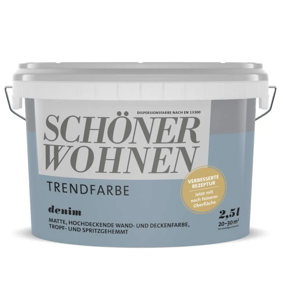 Trendfarbe 'Denim' jeansblau matt 2,5 l