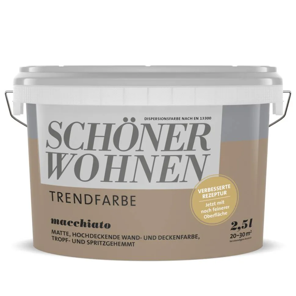 Trendfarbe 'Macchiato' kaffeefarben matt 2,5 l