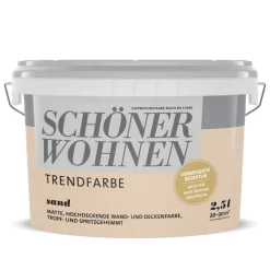 Trendfarbe 'Sand' sandfarben matt 2,5 l
