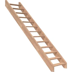 Treppe 'Paris' buchefarbend gerade 14 Stufen