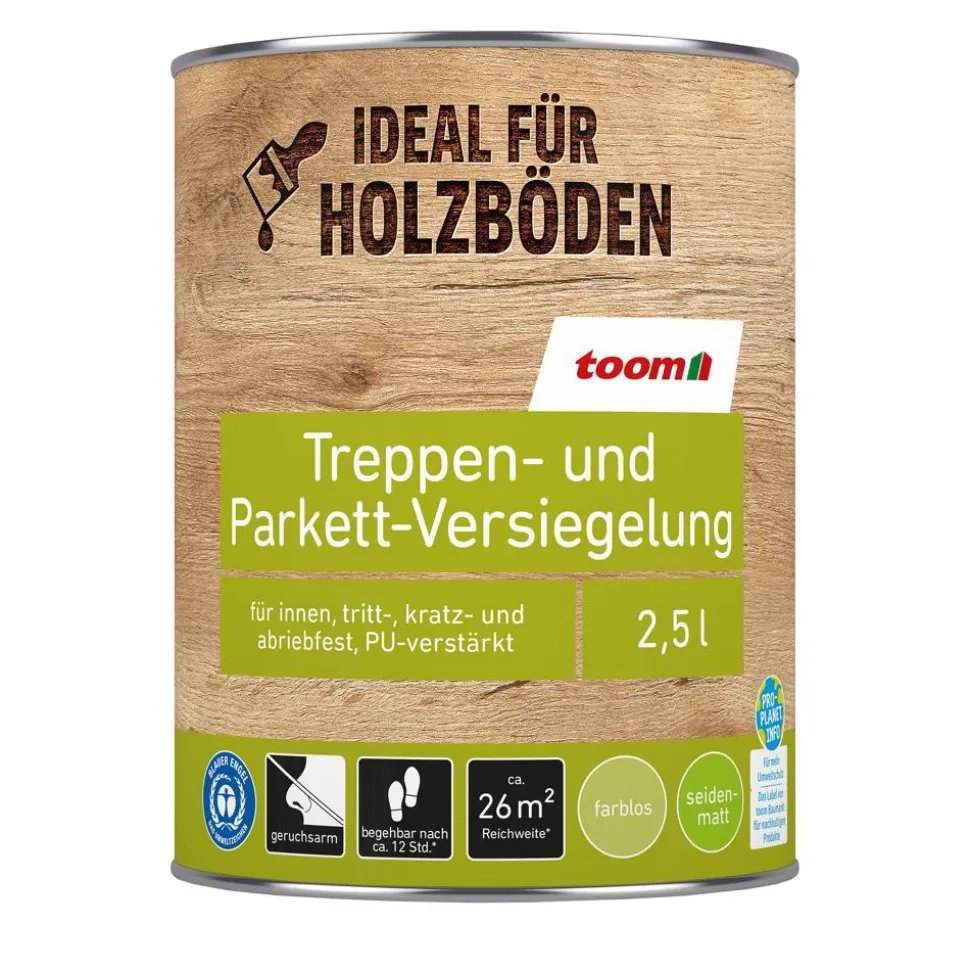 Treppen- und Parkett-Versiegelung transparent 2,5 l