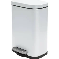 Treteimer 'Akira' Stahl matt-white 5 l