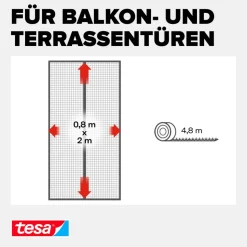 Türfliegengitter 'Magnet Vorhang' anthrazit 80 x 200 cm